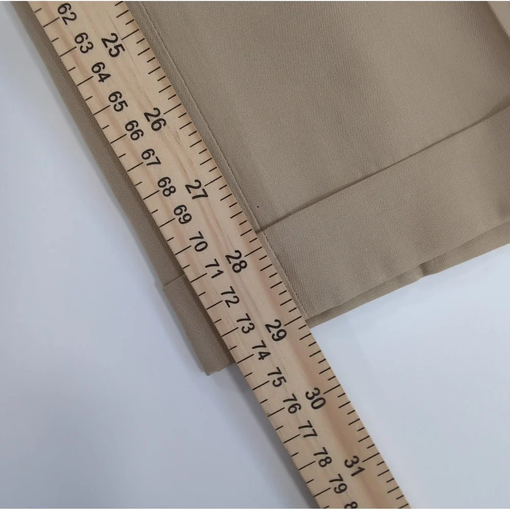 Vintage Polo Ralph Lauren Mens 38 Khaki Chinos Pants Made in Italy Cuffed Cotton